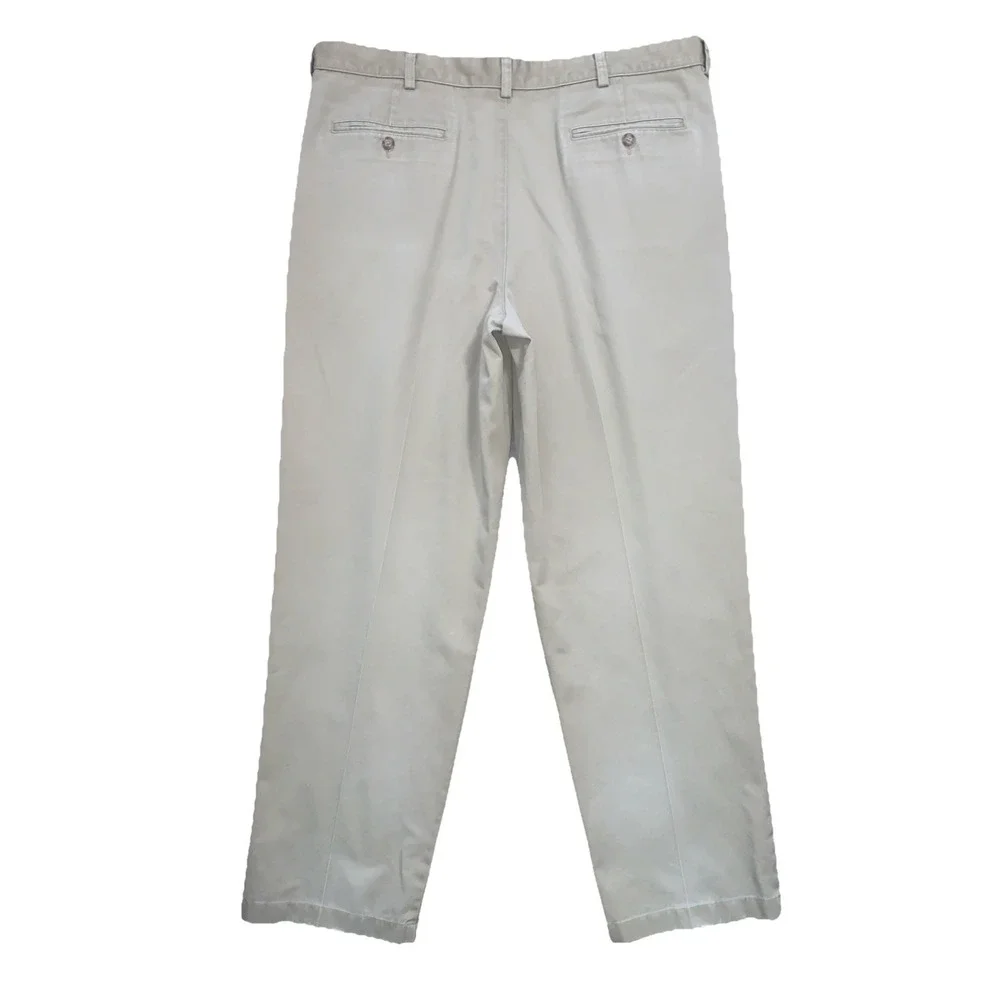 L.L Bean Classic Fit Straight Khaki Pants Men's 38x32 Cotton Beige‎ Chino